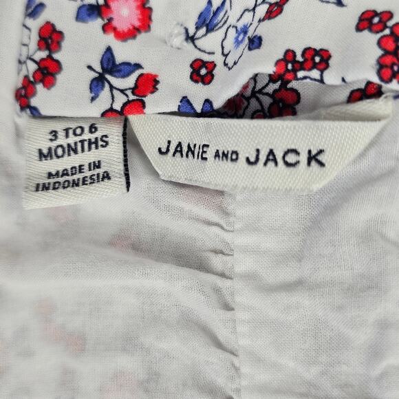 Janie and Jack Floral Sleeveless Tiered Top Infant 3-6 months - Picture 5 of 7